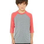 Bella + Canvas Youth 3/4-Sleeve Baseball T-Shirt
