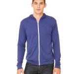 Bella + Canvas Unisex Triblend Full-Zip Lightweight Hoodie